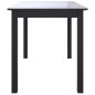 vidaXL Mesa de comedor de madera maciza de caucho negro 114x71x75 cm vidaXL Mesa de comedor de madera maciza de caucho negro 114x71x75 cm