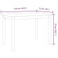vidaXL Mesa de comedor de madera maciza de caucho negro 114x71x75 cm vidaXL Mesa de comedor de madera maciza de caucho negro 114x71x75 cm