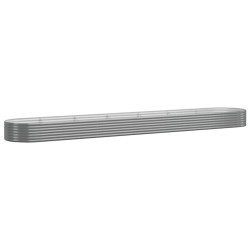 vidaXL Jardinera arriate acero recubrimiento polvo gris 544x100x36 cm