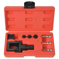 vidaXL Kit herramientas de cortar y remachar cadenas de moto 8 piezas