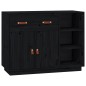 vidaXL Aparador de madera maciza de pino negro 98,5x40x75 cm vidaXL Aparador de madera maciza de pino negro 98,5x40x75 cm
