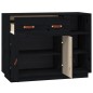vidaXL Aparador de madera maciza de pino negro 98,5x40x75 cm vidaXL Aparador de madera maciza de pino negro 98,5x40x75 cm