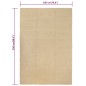 vidaXL Alfombra rectangular algodón natural 180x250 cm vidaXL Alfombra rectangular algodón natural 180x250 cm