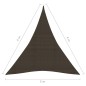 vidaXL Toldo de vela HDPE marrón 160 g/m² 3x4x4 m vidaXL Toldo de vela HDPE marrón 160 g/m² 3x4x4 m