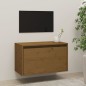 vidaXL Armario de pared madera maciza de pino marrón miel 60x30x35 cm vidaXL Armario de pared madera maciza de pino marrón miel 60x30x35 cm