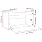 vidaXL Armario de pared madera maciza de pino marrón miel 60x30x35 cm vidaXL Armario de pared madera maciza de pino marrón miel 60x30x35 cm