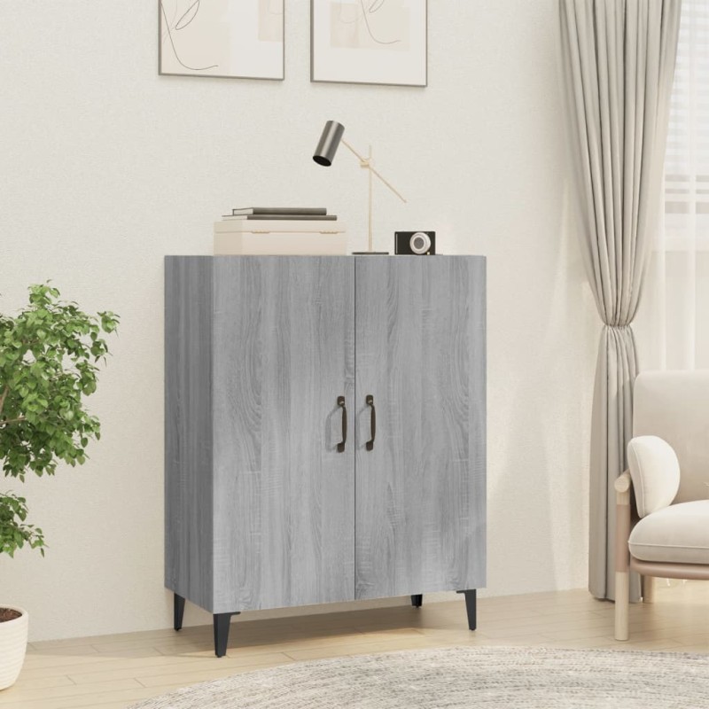 vidaXL Aparador de madera contrachapada gris Sonoma 70x34x90 cm vidaXL Aparador de madera contrachapada gris Sonoma 70x34x90 cm