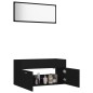 vidaXL Juego de muebles de baño 2 pzas madera contrachapada negro vidaXL Juego de muebles de baño 2 pzas madera contrachapada negro