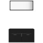 vidaXL Juego de muebles de baño 2 pzas madera contrachapada negro vidaXL Juego de muebles de baño 2 pzas madera contrachapada negro