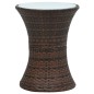 vidaXL Mesa de jardín en forma de tambor ratán sintético marrón vidaXL Mesa de jardín en forma de tambor ratán sintético marrón