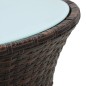 vidaXL Mesa de jardín en forma de tambor ratán sintético marrón vidaXL Mesa de jardín en forma de tambor ratán sintético marrón