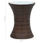 vidaXL Mesa de jardín en forma de tambor ratán sintético marrón vidaXL Mesa de jardín en forma de tambor ratán sintético marrón