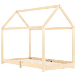 vidaXL Estructura de cama infantil de madera maciza de pino 90x200 cm