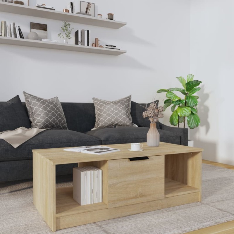 vidaXL Mesa de centro madera de ingeniería roble Sonoma 102x50x36 cm vidaXL Mesa de centro madera de ingeniería roble Sonoma 102x50x36 cm