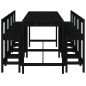 vidaXL Mesa y taburetes altos jardín 9 pzas madera maciza pino negro vidaXL Mesa y taburetes altos jardín 9 pzas madera maciza pino negro