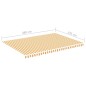 vidaXL Tela de repuesto para toldo amarillo y blanco 5x3,5 m vidaXL Tela de repuesto para toldo amarillo y blanco 5x3,5 m