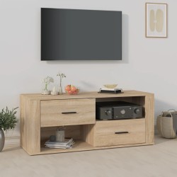 vidaXL Mueble para TV madera contrachapada color roble 100x35x40 cm