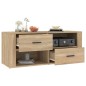 vidaXL Mueble para TV madera contrachapada color roble 100x35x40 cm vidaXL Mueble para TV madera contrachapada color roble 100x35x40 cm