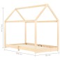vidaXL Estructura de cama infantil de madera maciza de pino 90x200 cm vidaXL Estructura de cama infantil de madera maciza de pino 90x200 cm