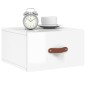 vidaXL Mesita de noche de pared blanco brillo 35x35x20 cm