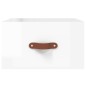 vidaXL Mesita de noche de pared blanco brillo 35x35x20 cm