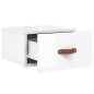 vidaXL Mesita de noche de pared blanco brillo 35x35x20 cm