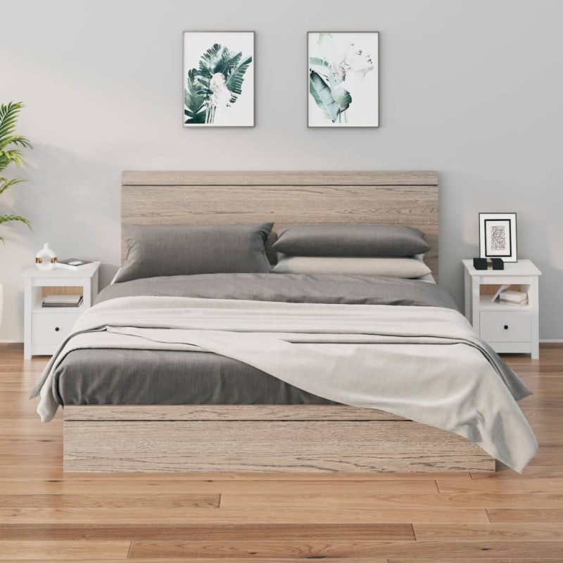 vidaXL Mesitas de noche 2 uds madera maciza de pino blanco 40x35x49 cm vidaXL Mesitas de noche 2 uds madera maciza de pino blanco 40x35x49 cm
