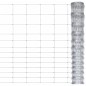 vidaXL Valla de jardín de acero galvanizado plateado 50x1,6 m