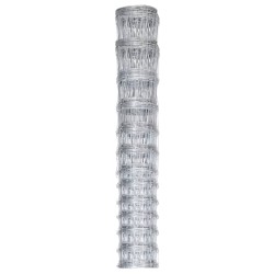 vidaXL Valla de jardín de acero galvanizado plateado 50x1,6 m