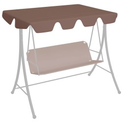 vidaXL Dosel de repuesto columpio de jardín marrón 150/130x105/70 cm