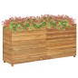 vidaXL Jardinera madera maciza de teca y acero 150x40x72 cm vidaXL Jardinera madera maciza de teca y acero 150x40x72 cm