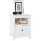 vidaXL Mesitas de noche 2 uds madera maciza de pino blanco 40x35x49 cm vidaXL Mesitas de noche 2 uds madera maciza de pino blanco 40x35x49 cm