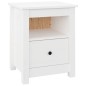 vidaXL Mesitas de noche 2 uds madera maciza de pino blanco 40x35x49 cm vidaXL Mesitas de noche 2 uds madera maciza de pino blanco 40x35x49 cm