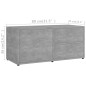 vidaXL Mueble para TV madera contrachapada gris hormigón 80x34x36 cm vidaXL Mueble para TV madera contrachapada gris hormigón 80x34x36 cm