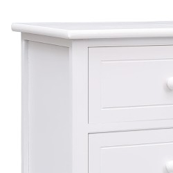 vidaXL Mueble para TV madera maciza de paulownia blanco 108x30x40 cm