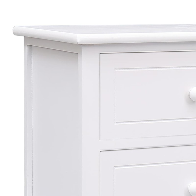 vidaXL Mueble para TV madera maciza de paulownia blanco 108x30x40 cm