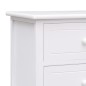 vidaXL Mueble para TV madera maciza de paulownia blanco 108x30x40 cm