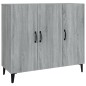 vidaXL Aparador de madera de ingeniería gris Sonoma 90x34x80 cm vidaXL Aparador de madera de ingeniería gris Sonoma 90x34x80 cm