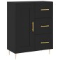 vidaXL Aparador de madera de ingeniería negro 69,5x34x90 cm vidaXL Aparador de madera de ingeniería negro 69,5x34x90 cm