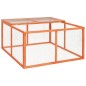 vidaXL Conejera de madera maciza de abeto 124x120x60 cm