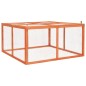 vidaXL Conejera de madera maciza de abeto 124x120x60 cm