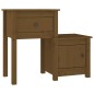 vidaXL Mesitas de noche 2 uds madera pino marrón miel 79,5x38x65,5 cm vidaXL Mesitas de noche 2 uds madera pino marrón miel 79,5x38x65,5 cm