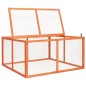 vidaXL Conejera de madera maciza de abeto 124x120x60 cm