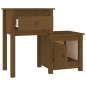 vidaXL Mesitas de noche 2 uds madera pino marrón miel 79,5x38x65,5 cm vidaXL Mesitas de noche 2 uds madera pino marrón miel 79,5x38x65,5 cm
