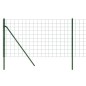 vidaXL Cerca de alambre de acero galvanizado verde 1x10 m