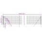 vidaXL Cerca de alambre de acero galvanizado verde 1x10 m