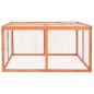 vidaXL Conejera de madera maciza de abeto 124x120x60 cm