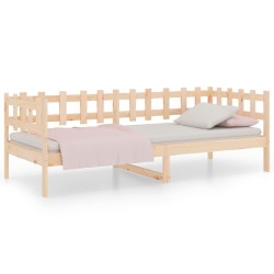 vidaXL Sofá cama madera maciza de pino 90x200 cm