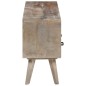 vidaXL Mueble para TV madera maciza de mango rugosa gris 130x35x51 cm vidaXL Mueble para TV madera maciza de mango rugosa gris 130x35x51 cm