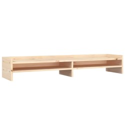 vidaXL Soporte para monitor madera maciza de pino 100x24x16 cm